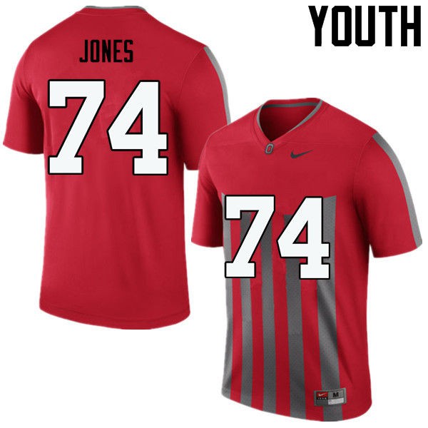 Ohio State Buckeyes #74 Jamarco Jones Youth Stitch Jersey Throwback